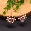 Natural Freshwater Pearl Geometric Earrings Retro High End Jewelry For Women
