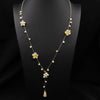 Natural Freshwater Pearl Handmade Braided Tassel Clavicle Necklace With Drop Shape And Electroplating Treatment