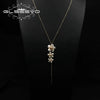 Natural Freshwater Pearl Handmade Braided Tassel Clavicle Necklace With Drop Shape And Electroplating Treatment
