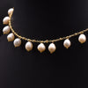Natural Freshwater Pearl Handmade Braided Tassel Clavicle Necklace With Drop Shape And Electroplating Treatment