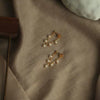 Natural Freshwater Pearl Minimalist Wheat Style Women's Earrings With Flat Round And Bun Round Shapes