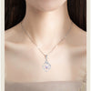 Natural Freshwater Pearl Necklace With Drop Pearl Pendant And Copper Accessories In Flat Round And Steamed Bread Round Shapes