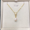 Natural Freshwater Pearl Necklace With Dropshaped Pendant And Riceshaped Pearls