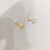 Natural Freshwater Pearl Women's Earrings S925 Sterling Silver Needle Oblate And Round Shape