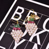 Natural Freshwater Pearl Woven Geometric Drop Earrings Electroplated Retro Style Ear Hook Jewelry For Women