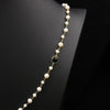 Natural Freshwater Pearl Woven Sweater Chain Necklace Retro Geometric Handmade Electroplated Jewelry For Women