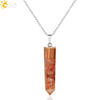 Natural Gravel And Mixed Semi Precious Stone Pendant Necklace With Copper Drip Glaze Detail Simple Ball Chain Jewelry For Women