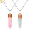 Natural Gravel And Mixed Semi Precious Stone Pendant Necklace With Copper Drip Glaze Detail Simple Ball Chain Jewelry For Women