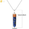 Natural Gravel And Mixed Semi Precious Stone Pendant Necklace With Copper Drip Glaze Detail Simple Ball Chain Jewelry For Women
