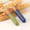 Natural Gravel And Mixed Semi Precious Stone Pendant Necklace With Copper Drip Glaze Detail Simple Ball Chain Jewelry For Women