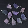 Natural Irregular Gravel Spar Geometric Pendant Stone Necklace Jewelry Accessories
