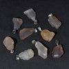 Natural Irregular Gravel Spar Geometric Pendant Stone Necklace Jewelry Accessories