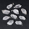 Natural Irregular Gravel Spar Geometric Pendant Stone Necklace Jewelry Accessories