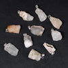 Natural Irregular Gravel Spar Geometric Pendant Stone Necklace Jewelry Accessories