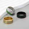 Natural Jewelry Stainless Steel Ring And Bracelet With Olive Leaf Shape And Dripping Oil Design