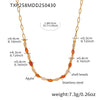 Natural Oval Agate Shell Steel Ball Clavicle Necklace And Bracelet For Girls In Stainless Steel With Electroplating Design