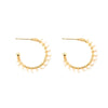 Natural Pearl Geometric Handmade Braided Earrings 18K Gold Tone Light Luxury Earrings For Women