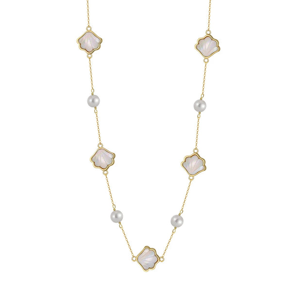 Natural Pearl Jewelry S925 Sterling Silver Necklace Earrings Bracelet Minimalist Style Electroplated
