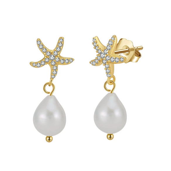 Natural Pearl Jewelry S925 Sterling Silver Necklace Earrings Bracelet Minimalist Style Electroplated