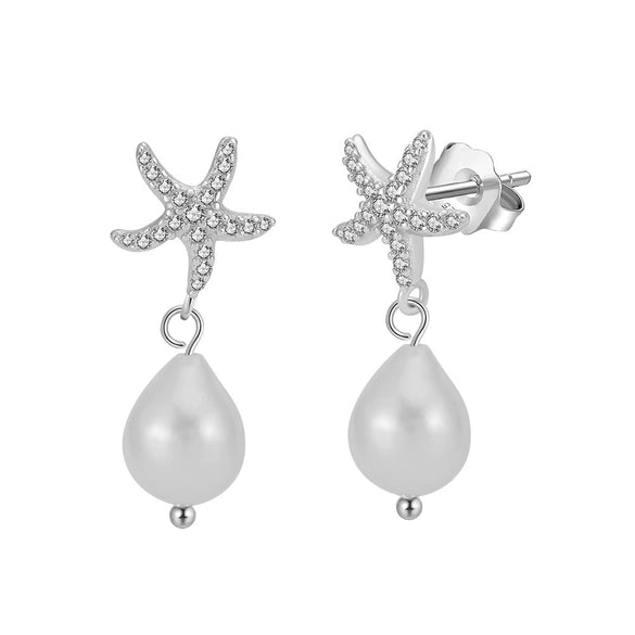 Natural Pearl Jewelry S925 Sterling Silver Necklace Earrings Bracelet Minimalist Style Electroplated