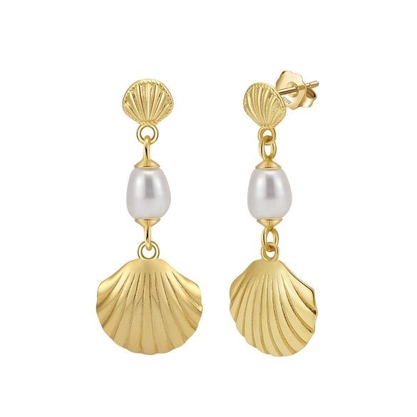 Natural Pearl Jewelry S925 Sterling Silver Necklace Earrings Bracelet Minimalist Style Electroplated