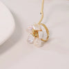 Natural Pearl Ring Retro Highend Flowers Light Luxury Elegant Jewelry