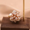 Natural Pearl Ring Retro Highend Flowers Light Luxury Elegant Jewelry