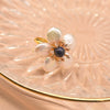Natural Pearl Ring Retro Highend Flowers Light Luxury Elegant Jewelry