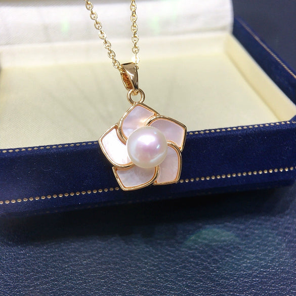 Natural Sea Shell And Freshwater Pearl Jewelry Set