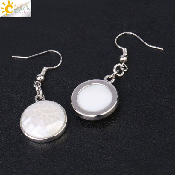 Natural Shell Round Earrings Personality Style Fashion Earrings For Women Wholesale Jewelry