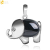 Natural Stone And Alloy Accessories Animal Shape Minimalist Jewelry Small Elephant Necklace Pendant With Electroplating