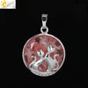 Natural Stone And Copper Accessories Double Kitty Doublesided Minimalist Necklace Pendant Jewelry For Female
