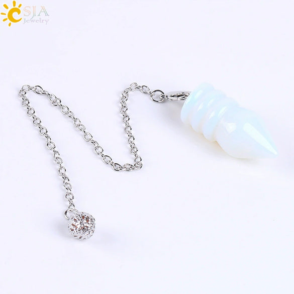 Natural Stone And Copper Accessories Jewelry Cone Pendant Belt Chain Spirit Pendulum Unisex Minimalist Polished