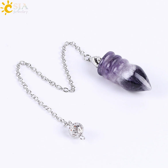 Natural Stone And Copper Accessories Jewelry Cone Pendant Belt Chain Spirit Pendulum Unisex Minimalist Polished