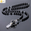 Natural Stone And Copper Accessories Minimalist Column Pendant Necklace With Rope Chain For Women