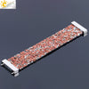 Natural Stone And Copper Wide Winding Bracelet With Shell Gravel Pattern Magnetic Clasp Minimalist Fashion Bracelet For Women