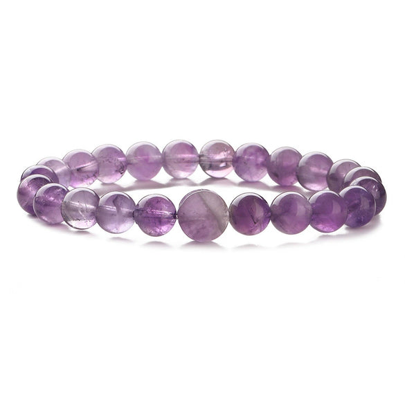 Natural Stone Beaded Bracelet Amethyst Agate Turquoise Tiger Stone Eye Stone Geometric Handmade Unisex