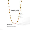Natural Stone Beaded Bracelet And High Clavicle Chain Jewelry Set Stainless Steel Handmade With Electroplating