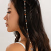 Natural Stone Braided Hair Jewelry With Butterfly And Star For Women
