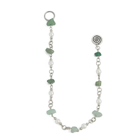 Natural Stone Braided Hair Jewelry With Butterfly And Star For Women