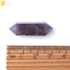 Natural Stone Crystal Column Ornament White Crystal And Amethyst Hexagonal Point Decorative Display Piece