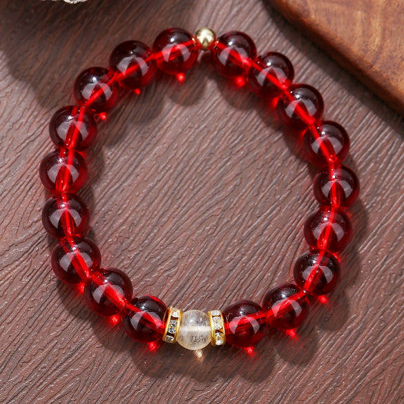 Natural Stone Crystal Handmade Bracelet For Unisex With Agate