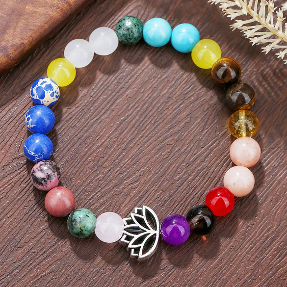 Natural Stone Crystal Handmade Bracelet For Unisex With Agate