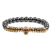 Natural Stone Fashion Skeleton Skull Bracelet  (Alloy + Spacer) Nhyl0155-Alloy-Spacer