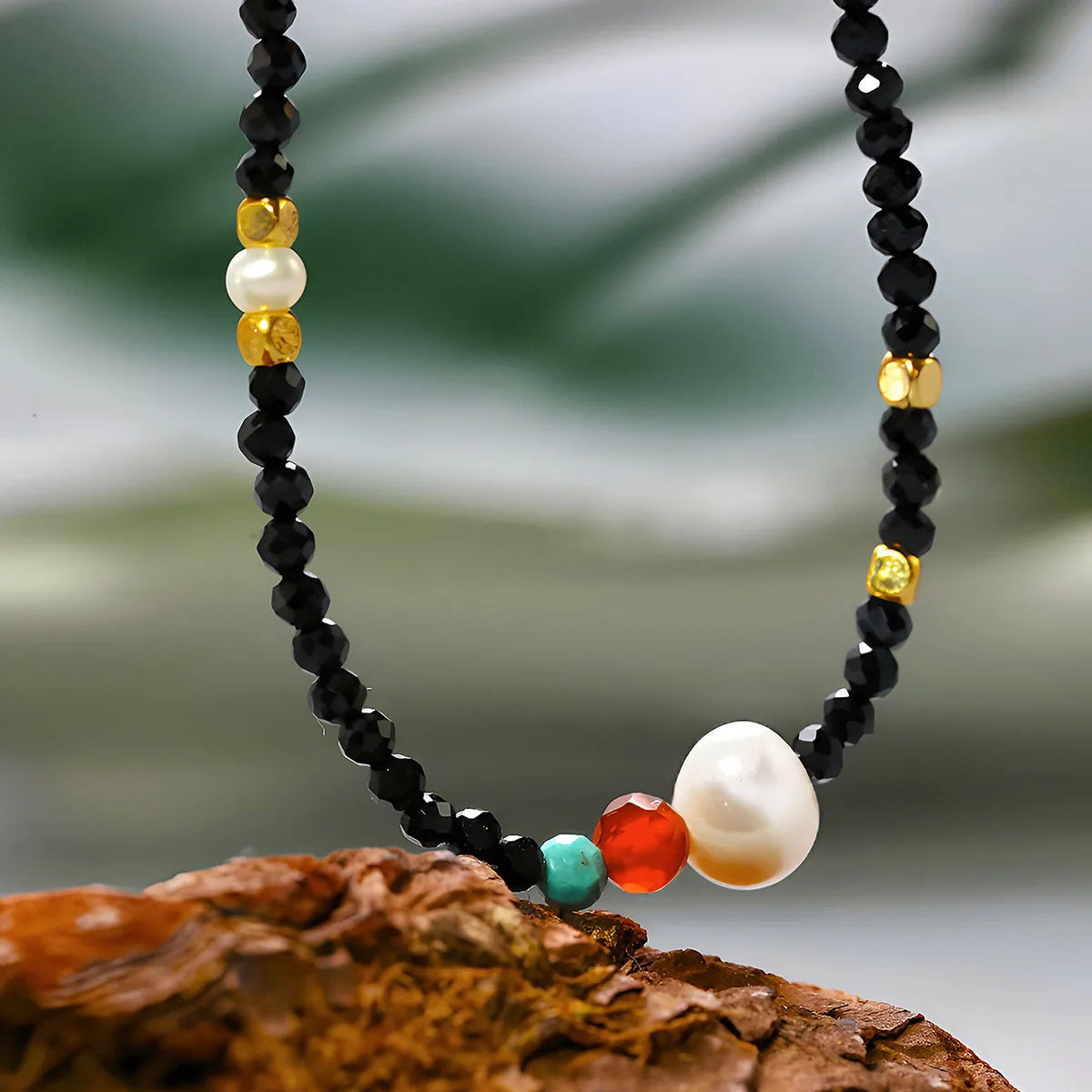 Natural Stone Freshwater Pearl Copper 18K Gold Plated Vintage Style Classic Style Beaded Geometric Necklace