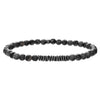 Natural Stone Geometric Pattern Handmade Unisex Beaded Elastic Bracelet