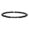 Natural Stone Geometric Pattern Handmade Unisex Beaded Elastic Bracelet