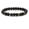 Natural Stone Geometry Beaded Bracelet Unisex Original Design With Tiger Eye And Turquoise Style Accents