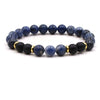 Natural Stone Geometry Beaded Bracelet Unisex Original Design With Tiger Eye And Turquoise Style Accents