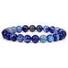 Natural Stone Handmade Fashionable Unisex Bracelet With Crystal Cat's Eye Agate